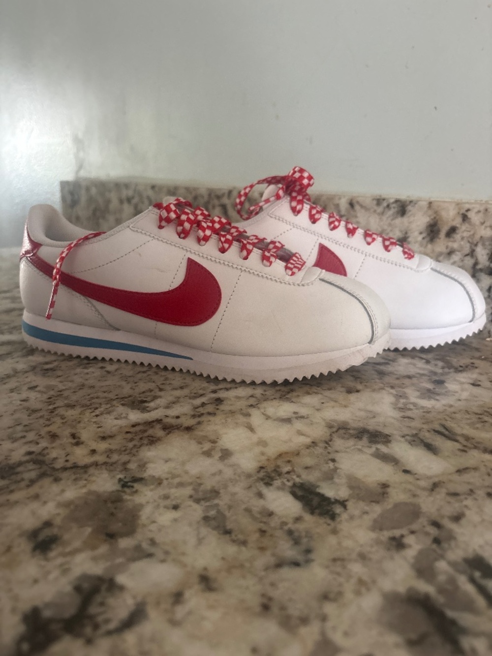 Nike Cortez White Red Blue Sneakers Women’s Size 8 Classic Retro